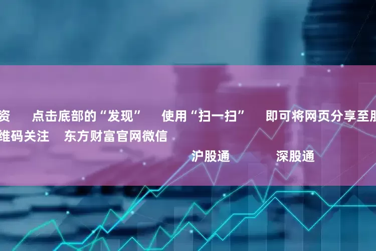 国内股票配资      点击底部的“发现”     使用“扫一扫”     即可将网页分享至朋友圈                            扫描二维码关注    东方财富官网微信                                                                        沪股通             深股通